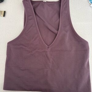 Athleta Deep Purple Ribbed Tank Top